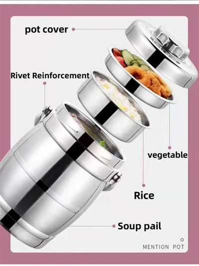 Madkasse i rustfrit stål